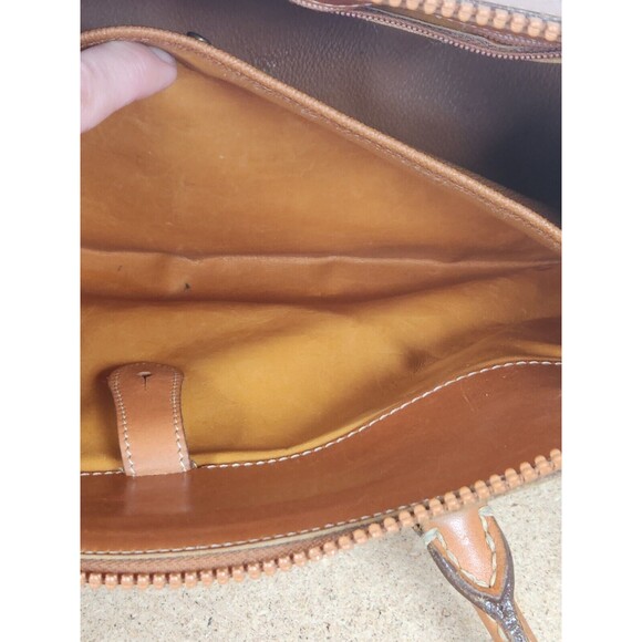 Dooney & Bourke Vintage Pebble Leather Bag Cream Brown Purse Handbag USA - Picture 13 of 16